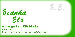 bianka elo business card