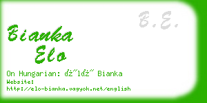 bianka elo business card